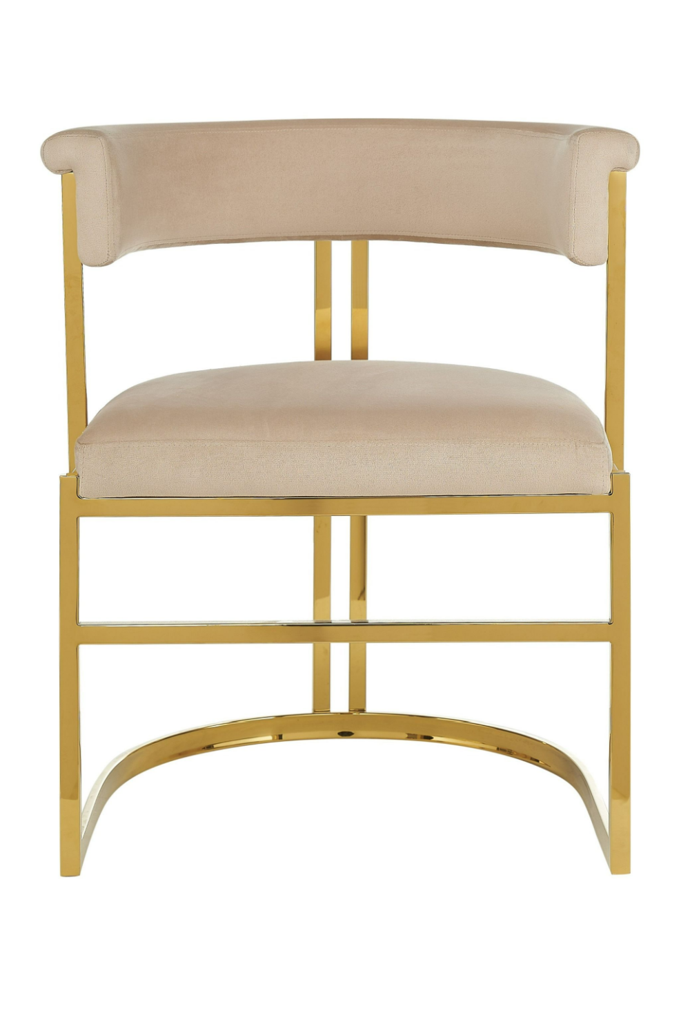 Beige Velvet Gold Dining Frame | OROA Modern Munith | Oroa.com