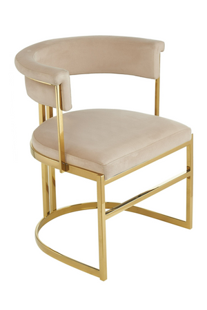 Beige Velvet Gold Dining Frame | OROA Modern Munith | Oroa.com