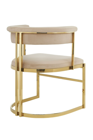 Beige Velvet Gold Dining Frame | OROA Modern Munith | Oroa.com