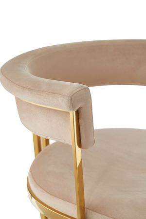 Beige Velvet Gold Dining Frame | OROA Modern Munith | Oroa.com