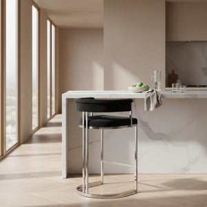  Black Velvet Counter Stool | Oroa.com