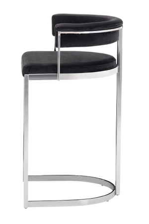 Black Velvet Counter Stool | OROA Modern Munith | Oroa.com