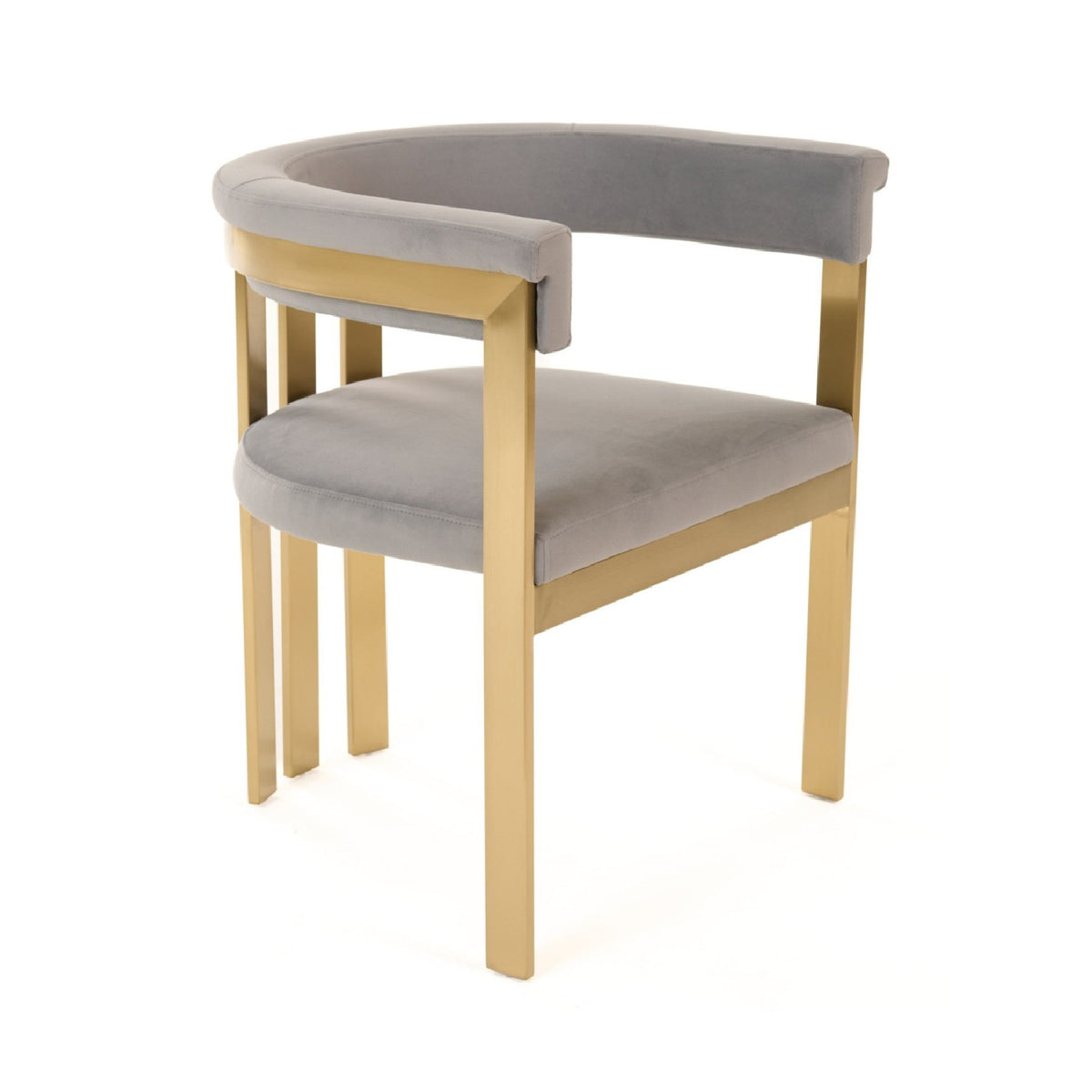 Gray Velvet Dining Chair | OROA Modern Pontiac