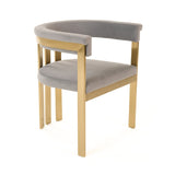 Gray Velvet Dining Chair | OROA Modern Pontiac