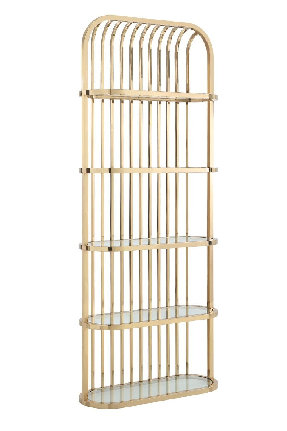 Gold Framed Glass Bookshelf | OROA Modern Doral | Oroa.com