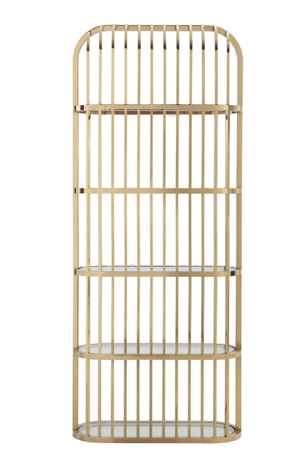 Gold Framed Glass Bookshelf | OROA Modern Doral | Oroa.com