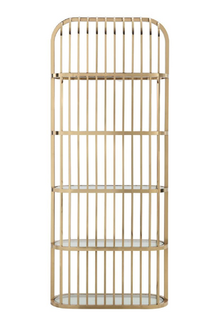 Gold Framed Glass Bookshelf | OROA Modern Doral | Oroa.com