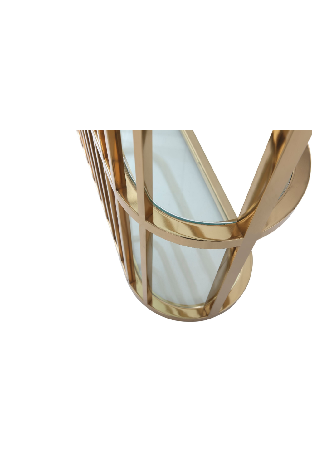 Gold Framed Glass Bookshelf | OROA Modern Doral | Oroa.com