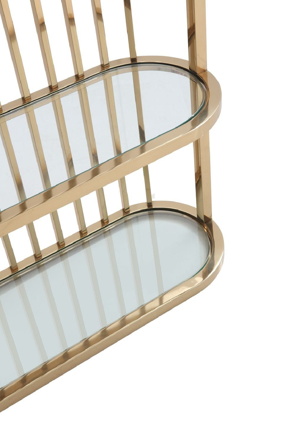 Gold Framed Glass Bookshelf | OROA Modern Doral | Oroa.com