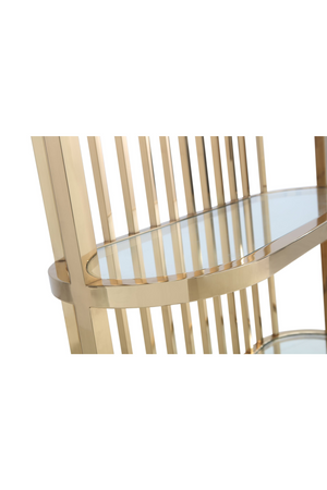 Gold Framed Glass Bookshelf | OROA Modern Doral | Oroa.com