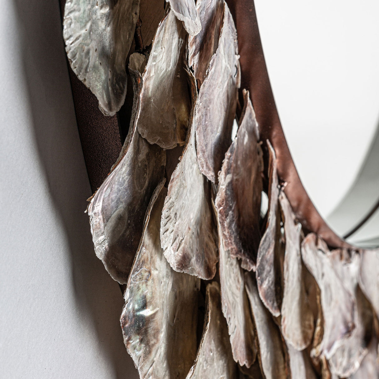   Modern European furniture - Oyster Shell Round Mirror - www.oroa.com | Oroa.com