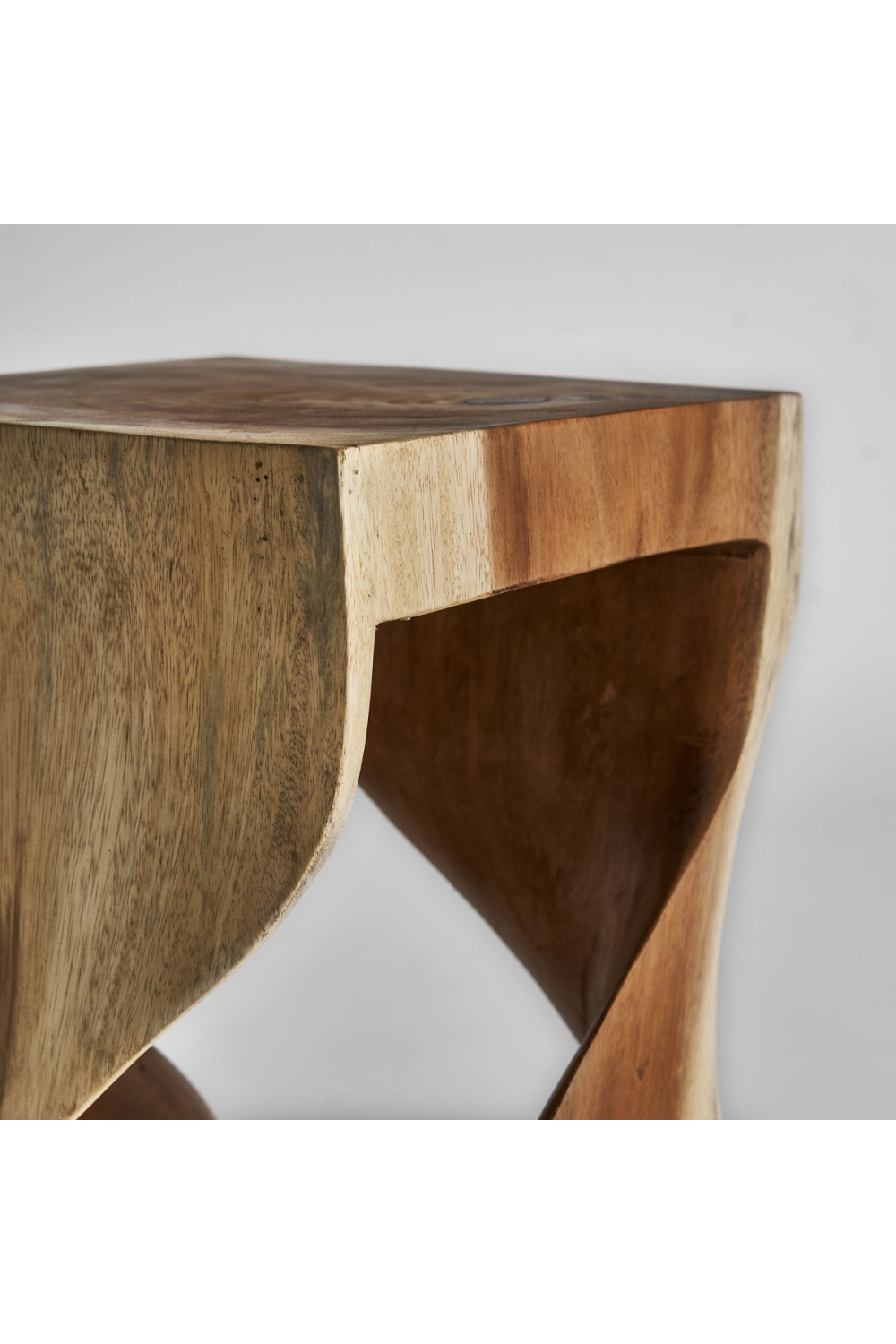 Acacia Wood Sculpted Side Table | Vical Home Maun | Oroa.com