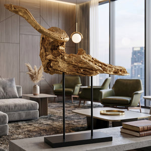   Gold Organic-Shaped Decorative Figure | Oroa.com