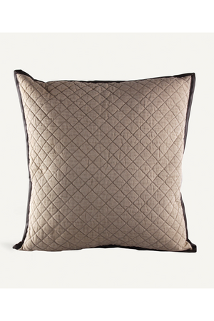 Taupe Cotton Hemmed Cushion | Vical Home Oliver | Oroa.com