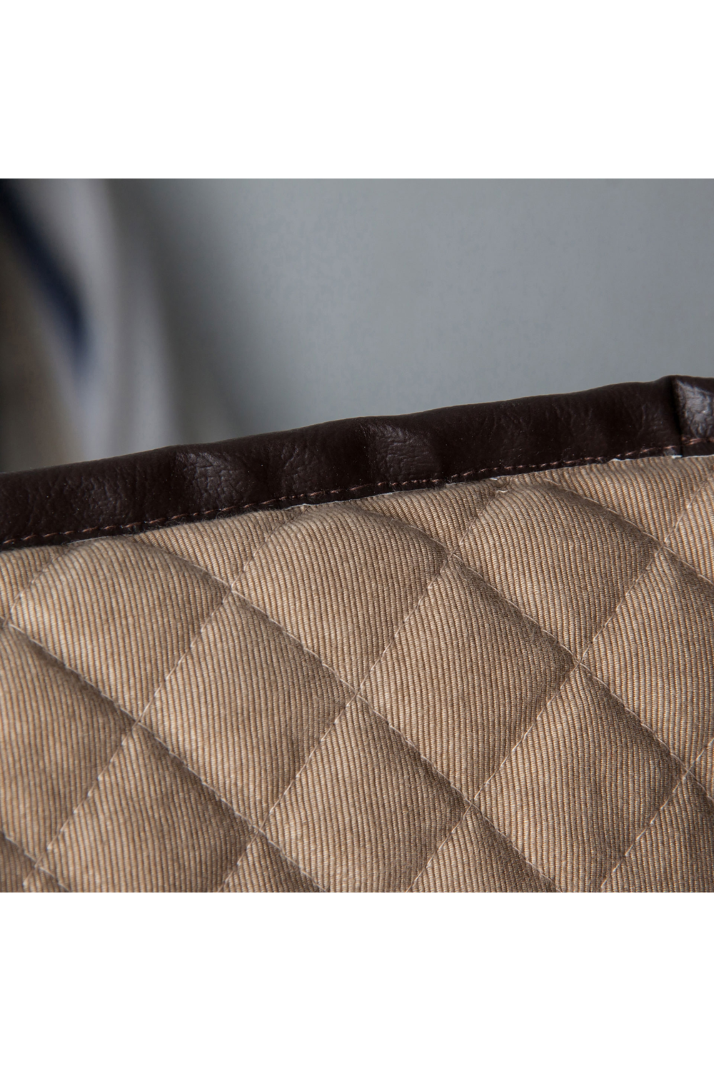 Taupe Cotton Hemmed Cushion | Vical Home Oliver | Oroa.com