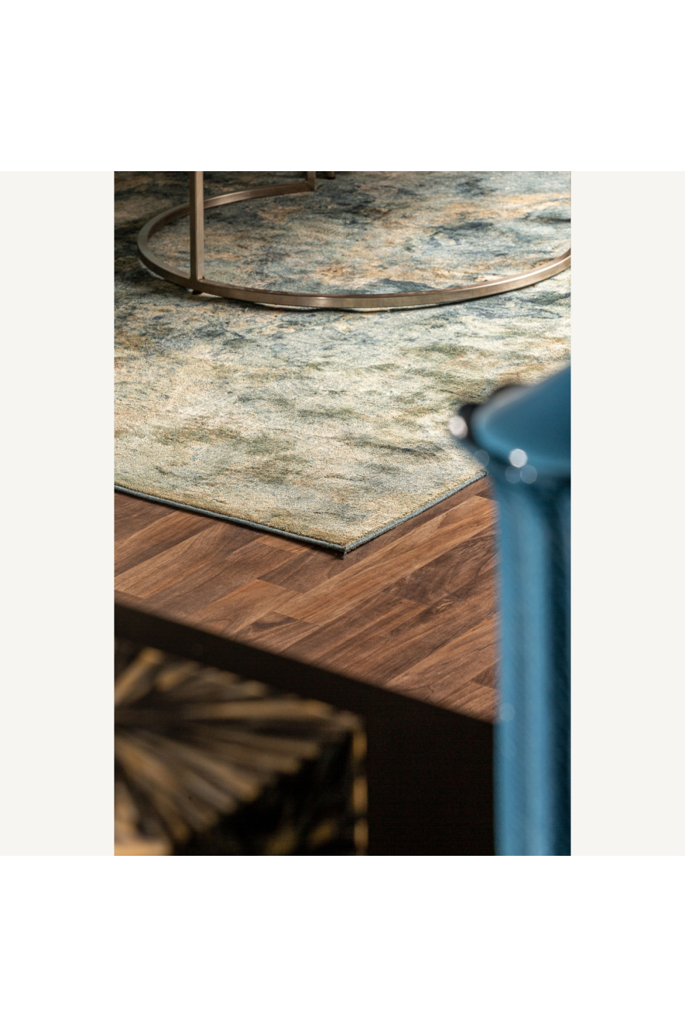 Turquoise Viscose Area Rug 9'6" x 6'6" | Vical Home Mirta | Oroatrade.com