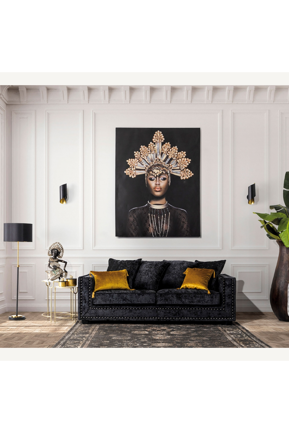 Golden Headdress Art Print | Vical Home Niurka | Oroa.com