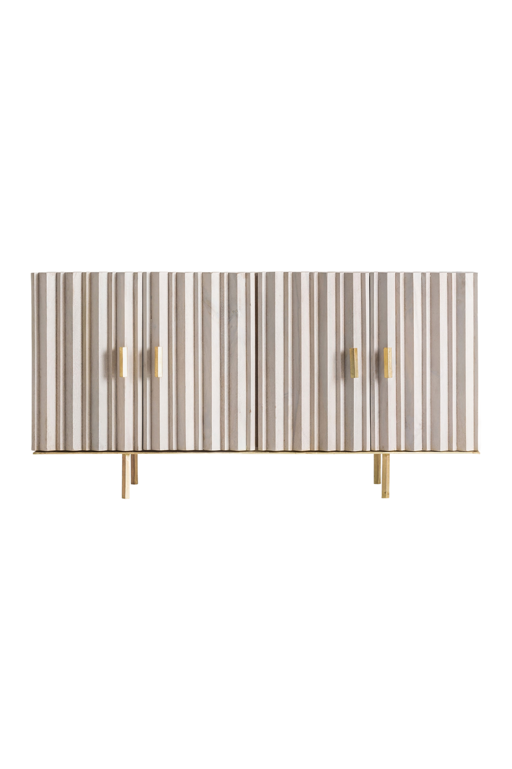 White Ridged 4-Door Sideboard | Vical Home Lure | Oroa.com