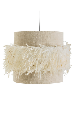 Cream Feather Hanging Lamp | Vical Home Airole | Oroa.com