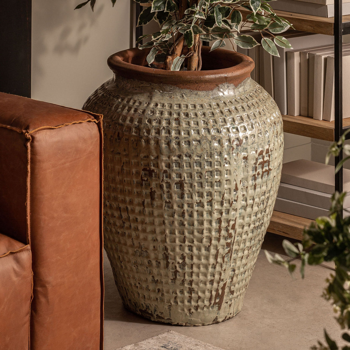   Aged Green Ceramic Vase | Oroa.com