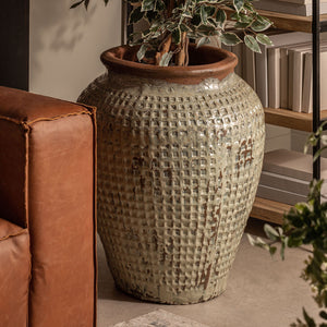   Aged Green Ceramic Vase | Oroa.com