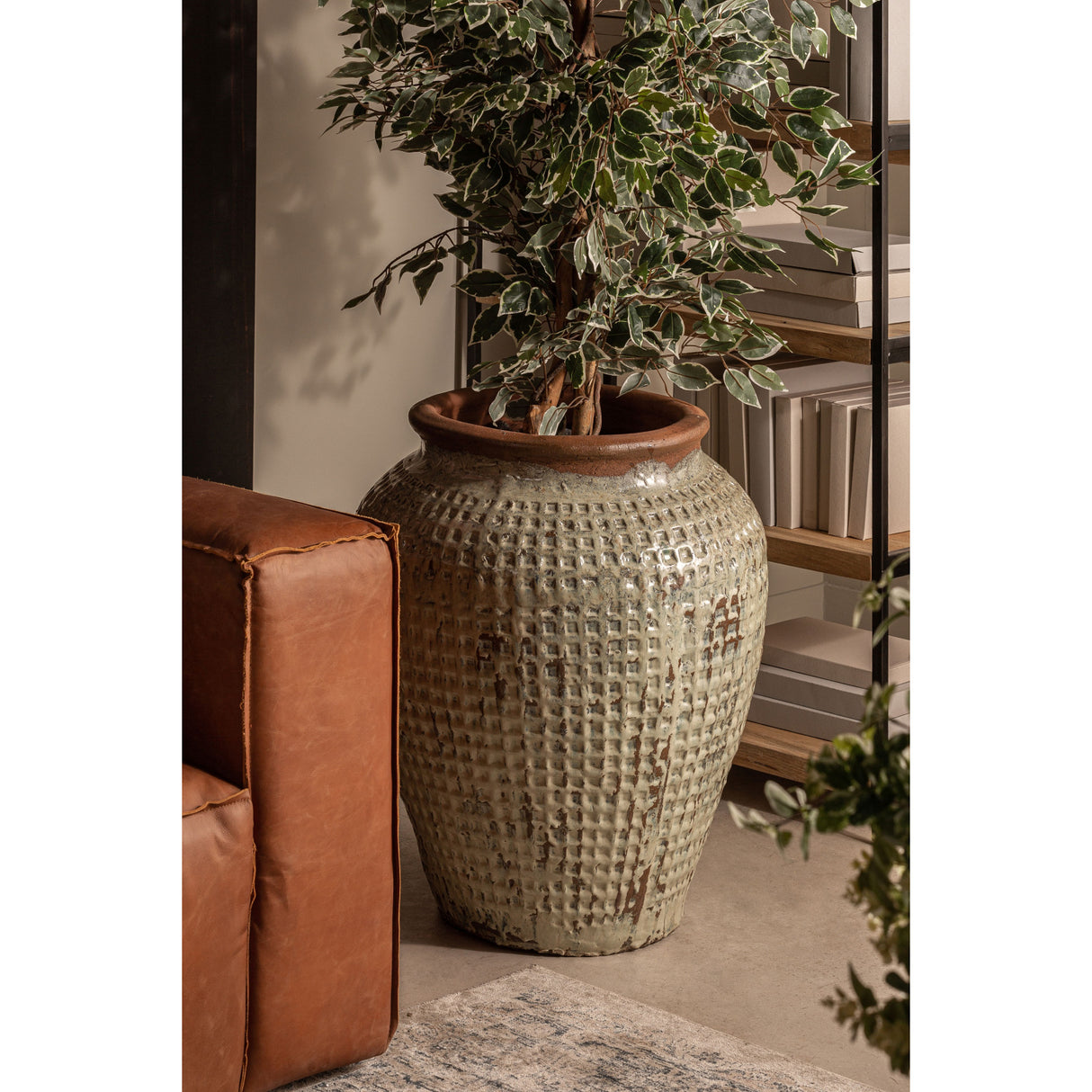   Aged Green Ceramic Vase | Oroa.com