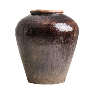   Aged Brown Ceramic Vase | Oroa.com