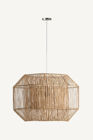 Brown Rattan Geometrical Hanging Lamp | Vical Home | Oroa.com