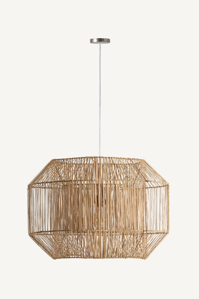 Brown Rattan Geometrical Hanging Lamp | Vical Home | Oroa.com