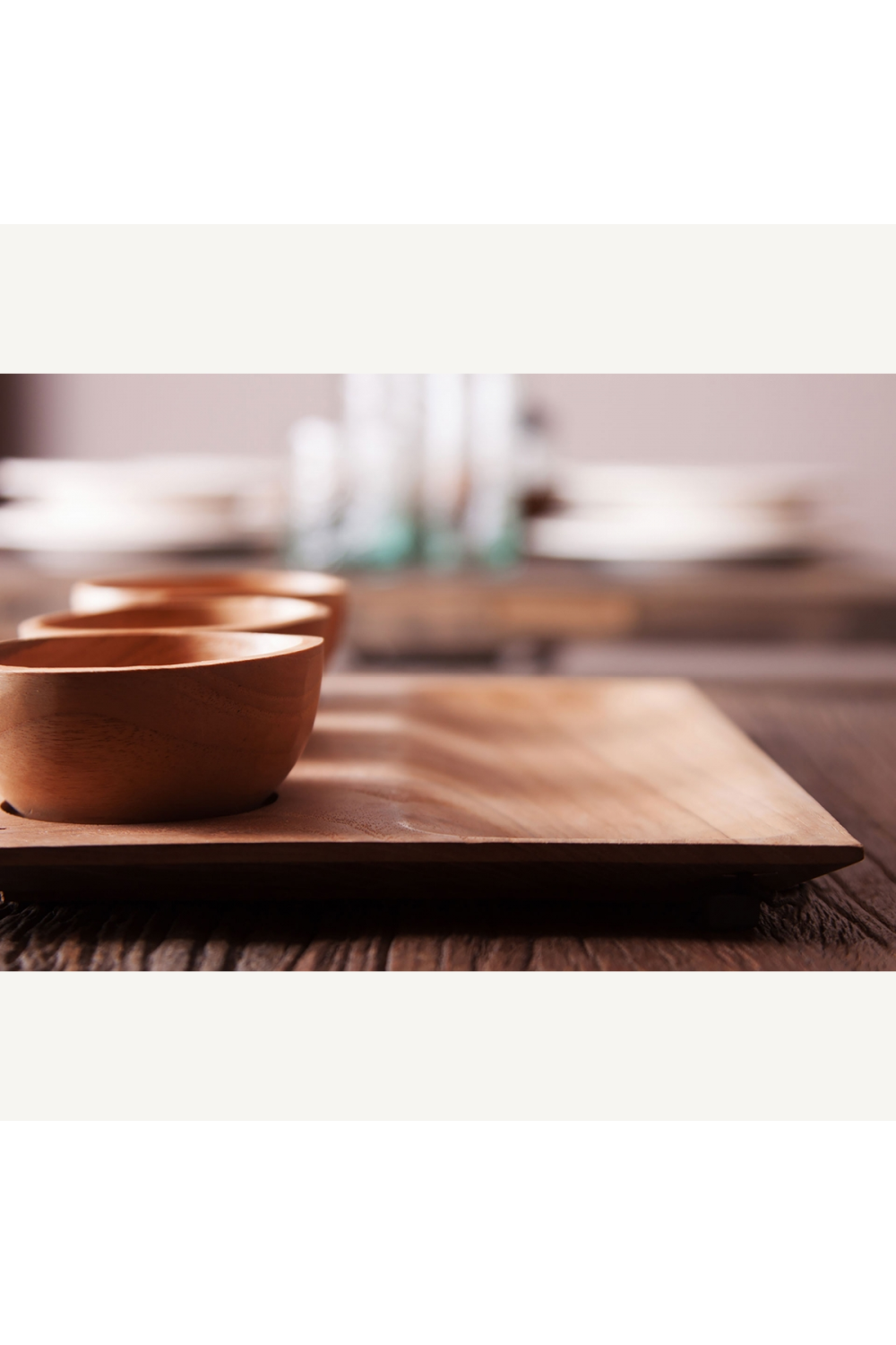Teak Wood Tray Set (4) | Vical Home Ikuah | Oroa.com