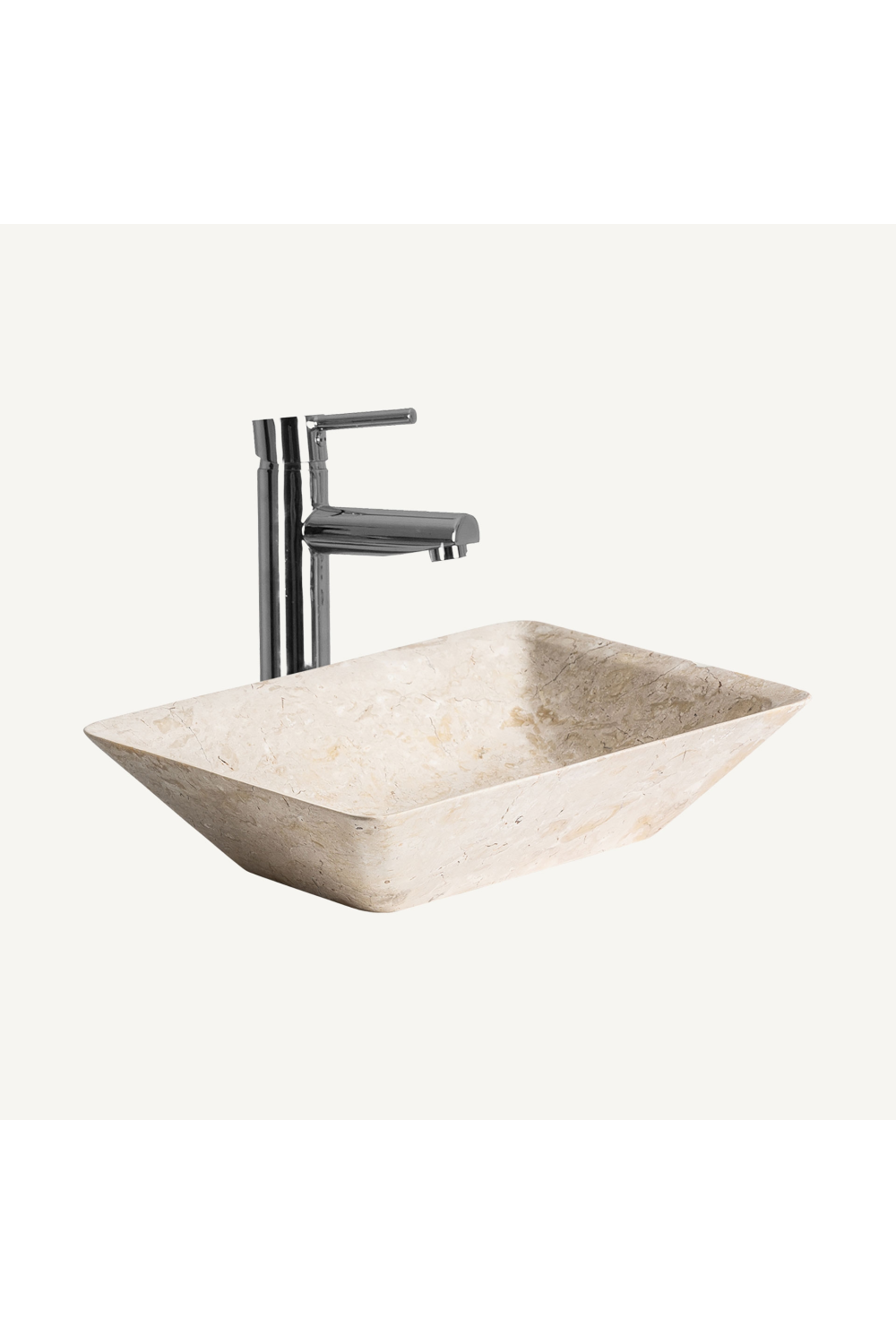 Beige Marble Tapered Bathroom Sink | Vical Home Ceres | Oroatrade.com