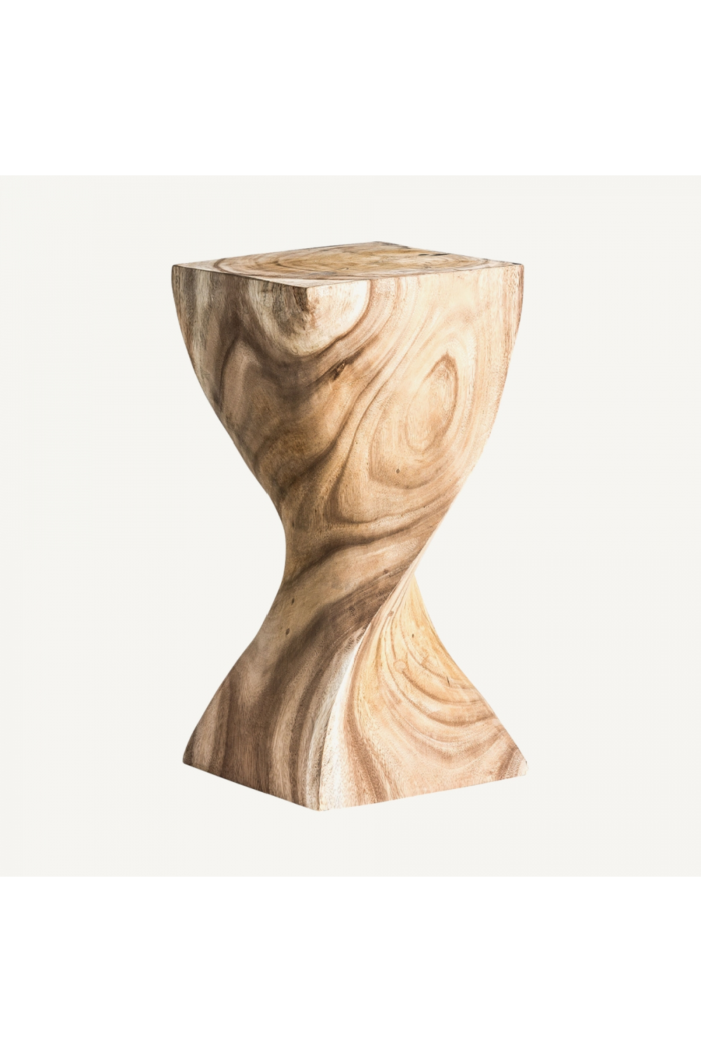 Natural Wooden Twisted Side Table | Vical Home Yendi | Oroa.com