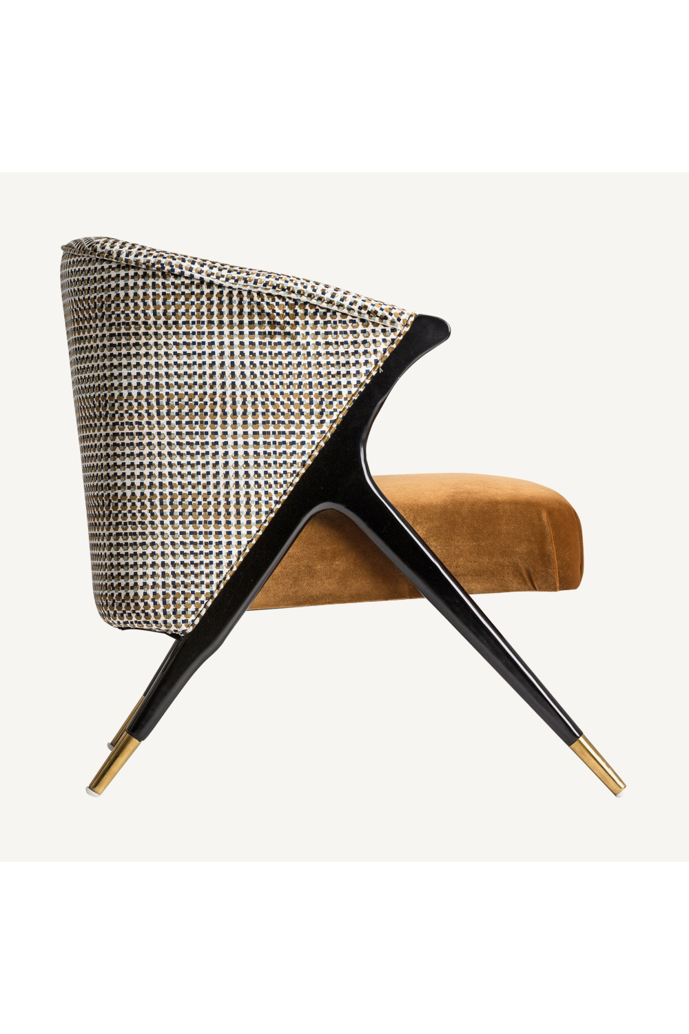 Ocher Velvet Seat Armchair | Vical Home Brillon | Oroatrade.com