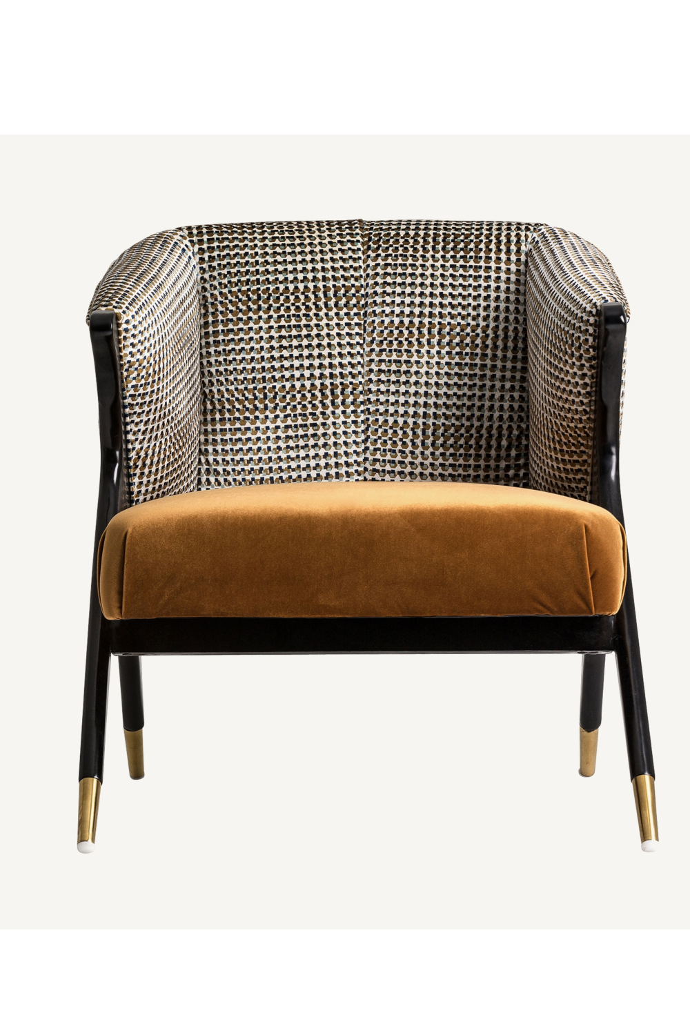 Ocher Velvet Seat Armchair | Vical Home Brillon | Oroatrade.com