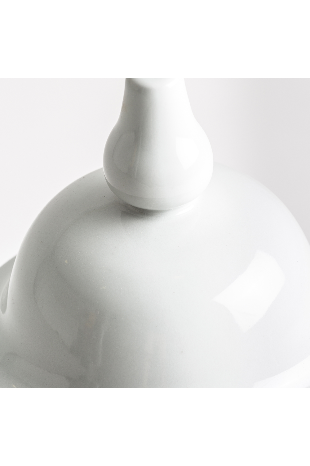 White Ceramic Lidded Vase | Vical Home Tibor | Oroa.com