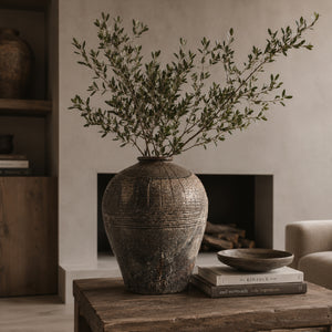   Antique Brown Ceramic Vase | Oroa.com