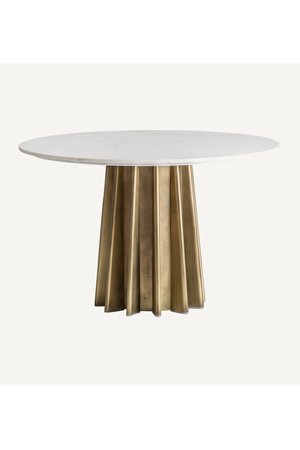 Gold Monopod Marble Dining Table | Vical Home Lezey | Oroa.com