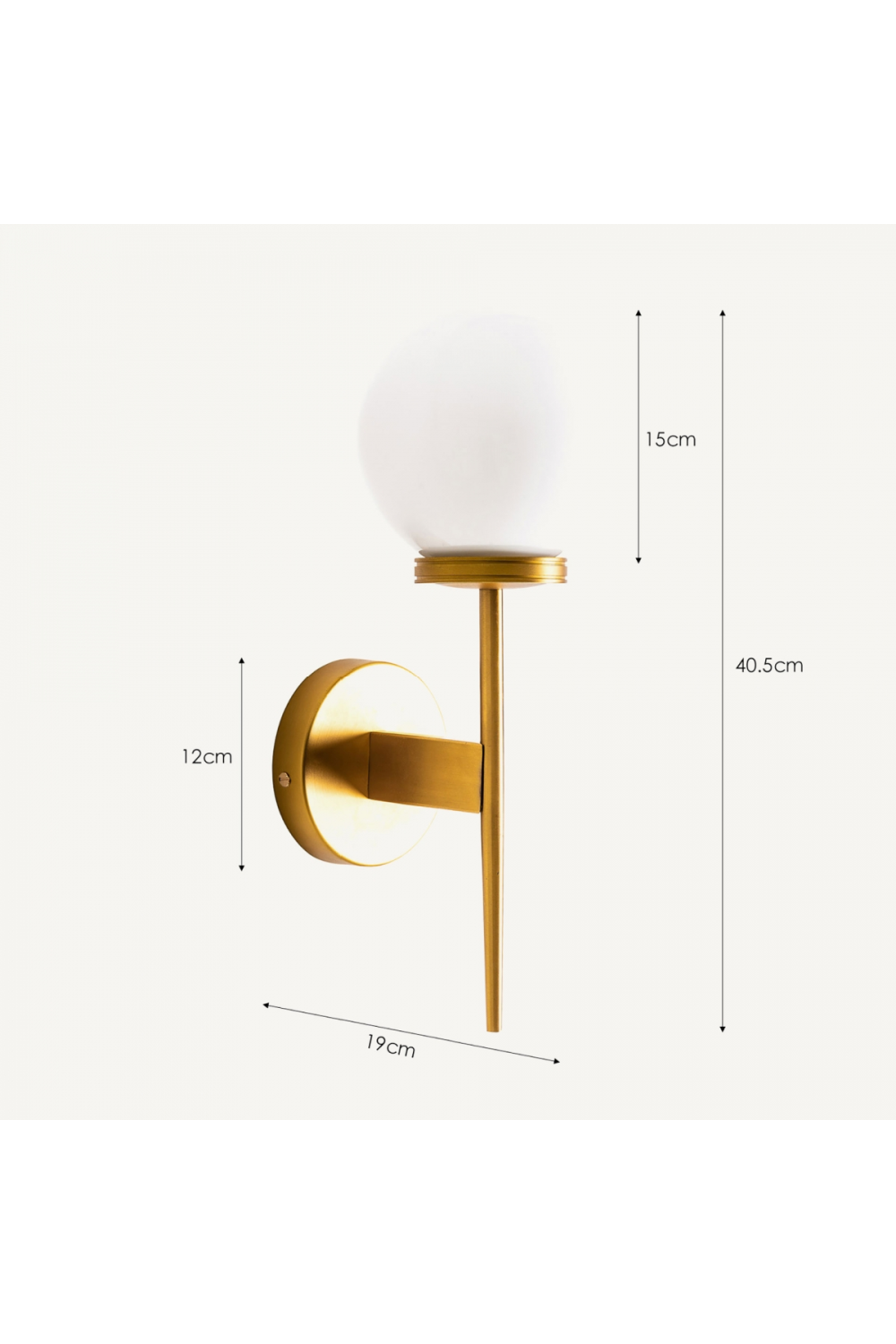 White Glass Orb Wall Lamp | Vical Home Ball | Oroa.com