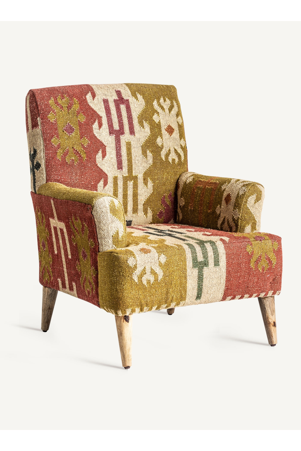Kilim Print Jute Armchair | Vical Home Sveta | Oroa.com