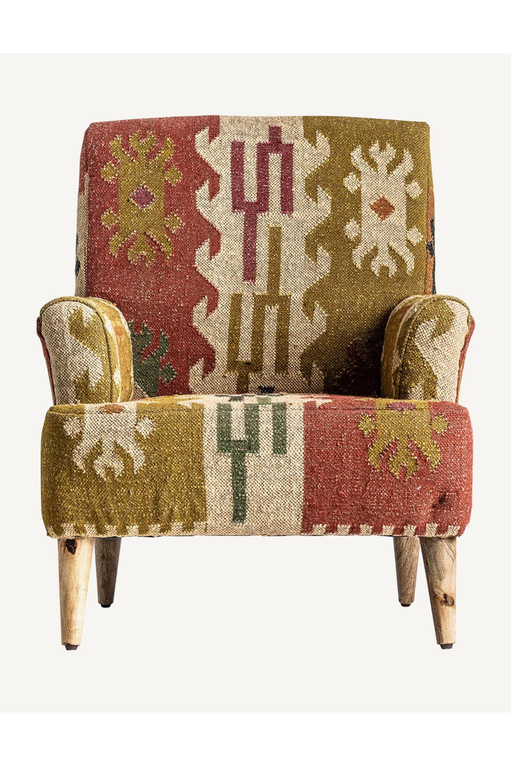 Kilim Print Jute Armchair | Vical Home Sveta | Oroatrade.com