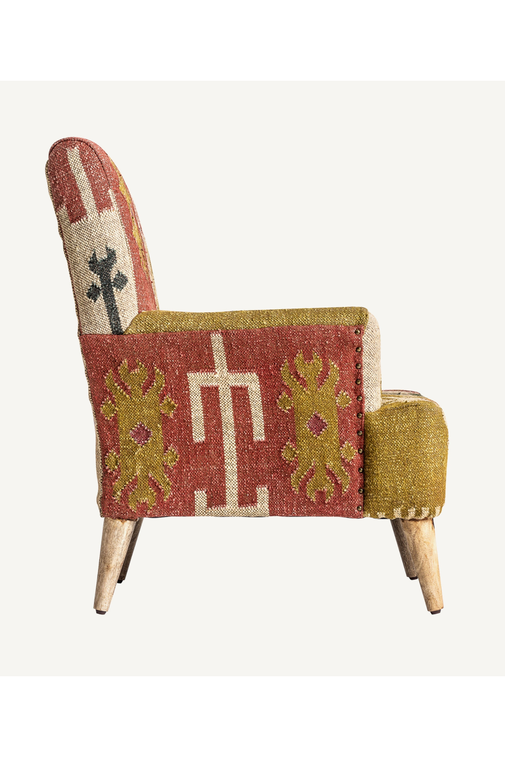 Kilim Print Jute Armchair | Vical Home Sveta | Oroatrade.com