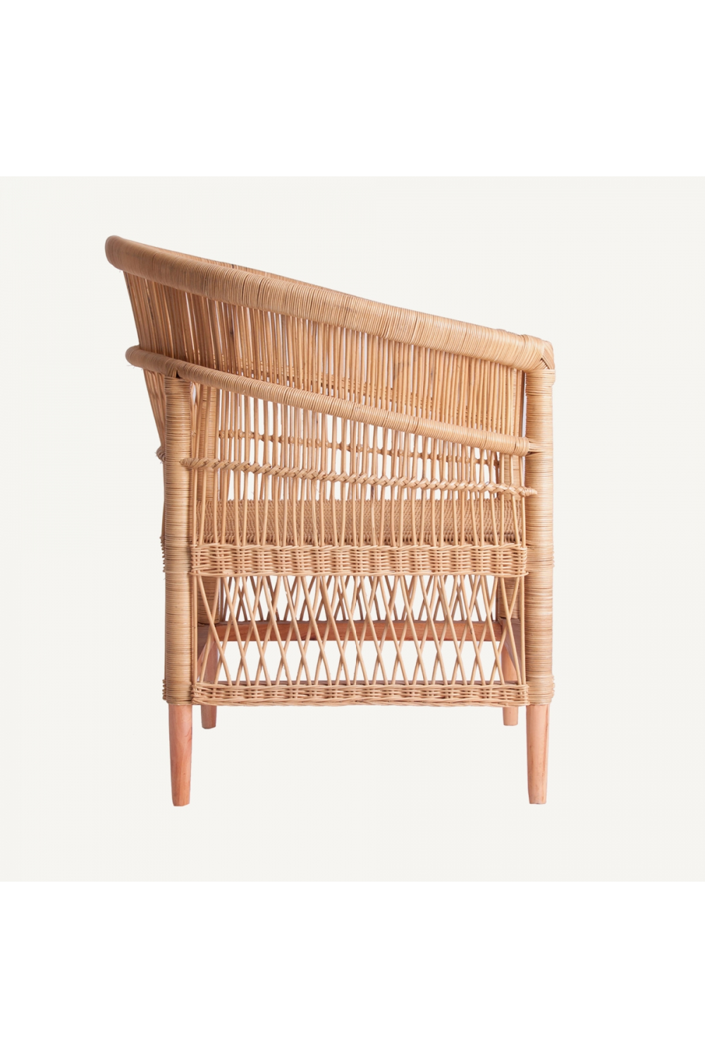 Rattan Padded Contemporary Armchair | Vical Home Elna | Oroatrade.com