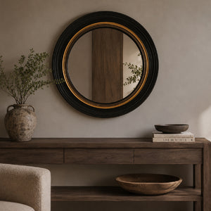   Black Round Mirror | Oroa.com