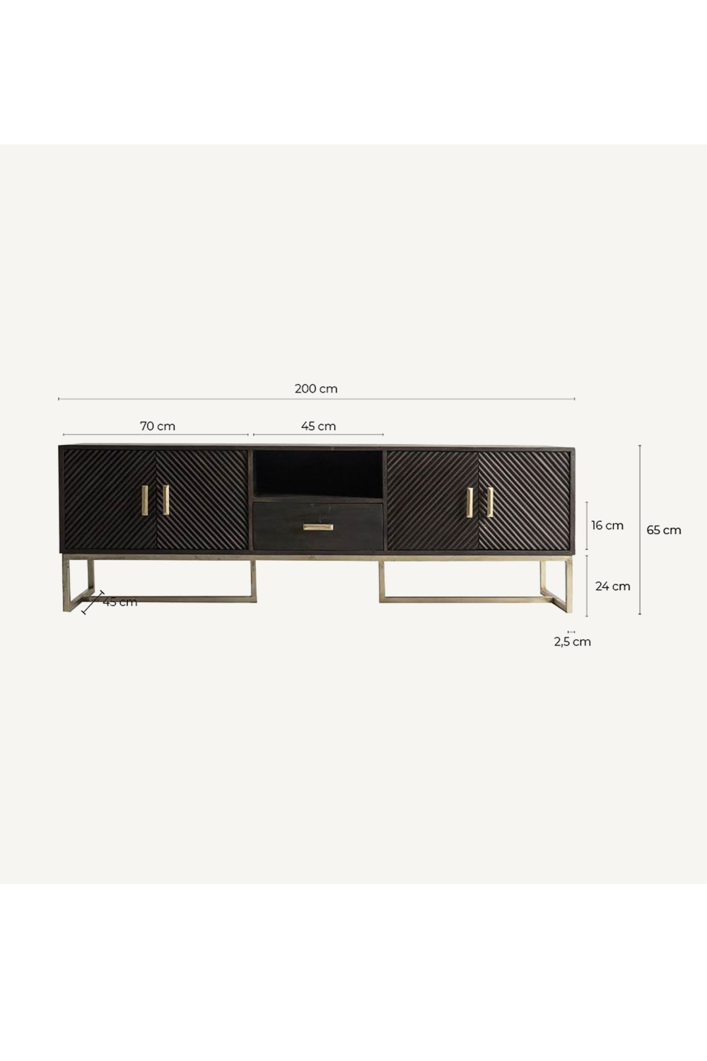 Diagonal Fluted Media Unit | Vical Home Kraj | Oroa.com