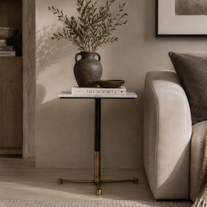   White Marble Square Side Table | Oroa.com