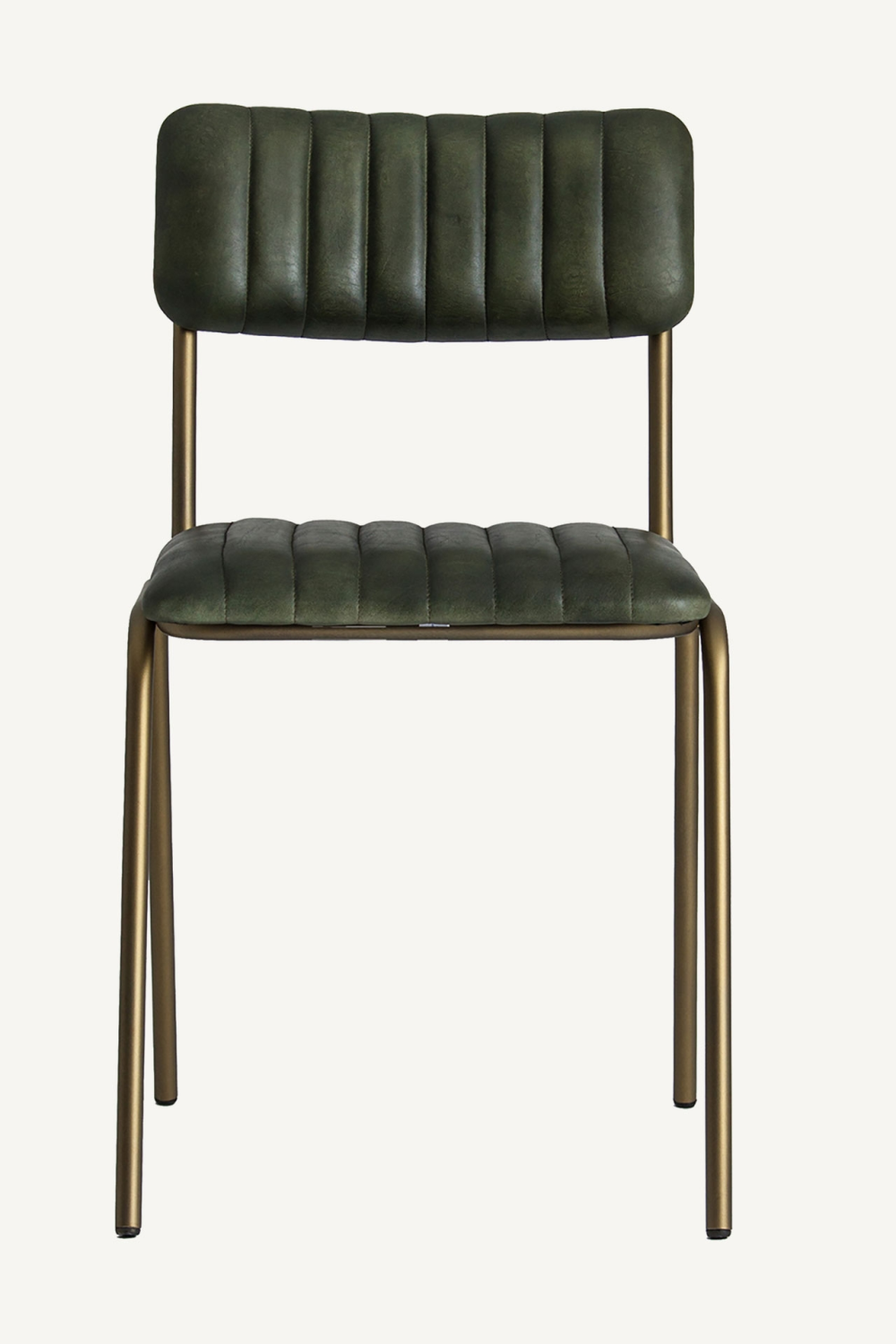 Green Leather Chanelled Accent Chair | Vical Home Chadron | Oroatrade.com