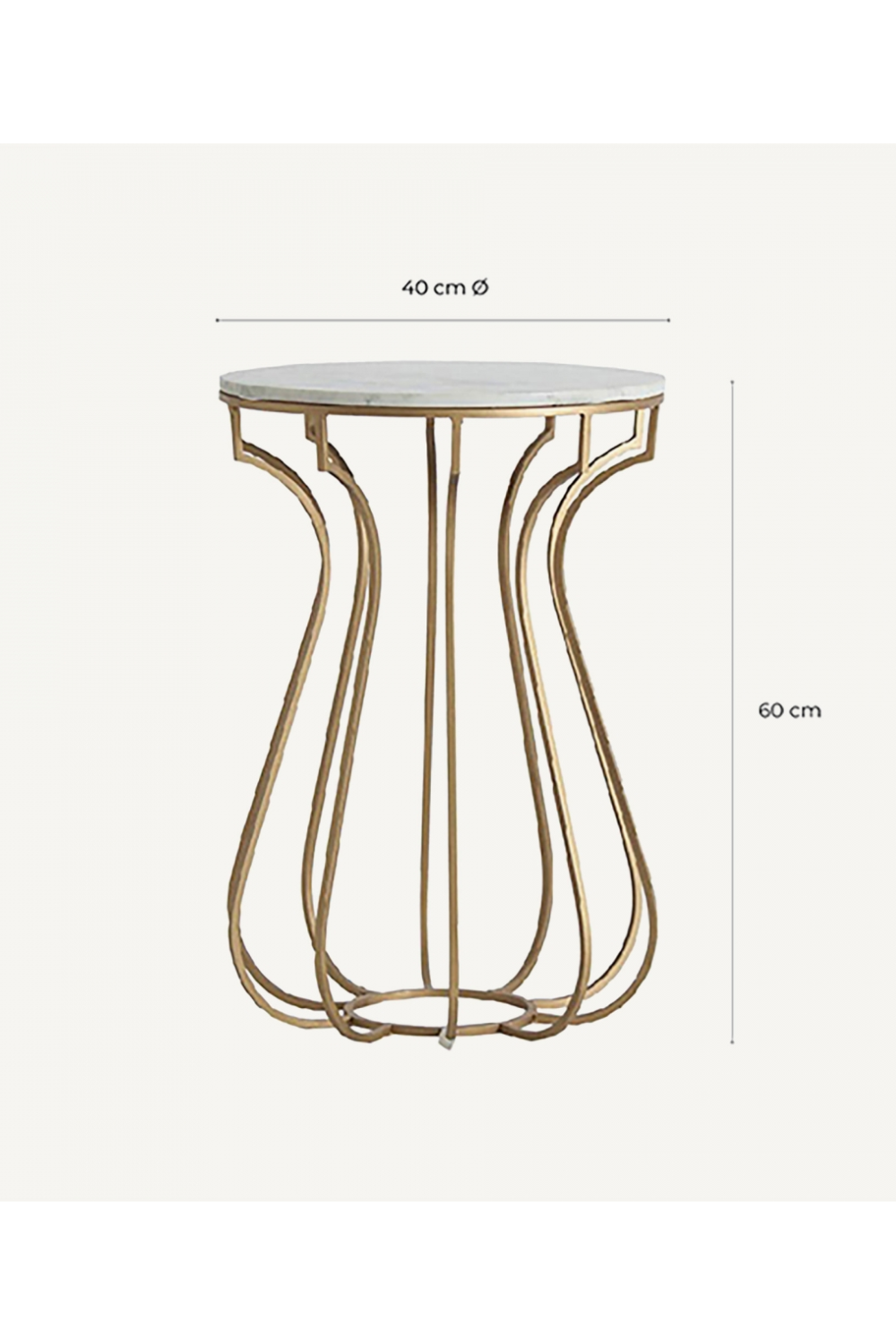 Gold Base Side Table | Vical Home Tweng | Oroa.com