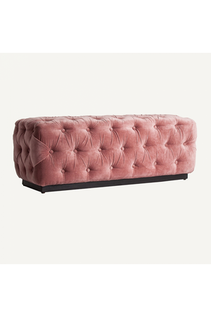 Tufted Pink Velvet Bed Bench | Vical Home Tardiano | Oroa.com