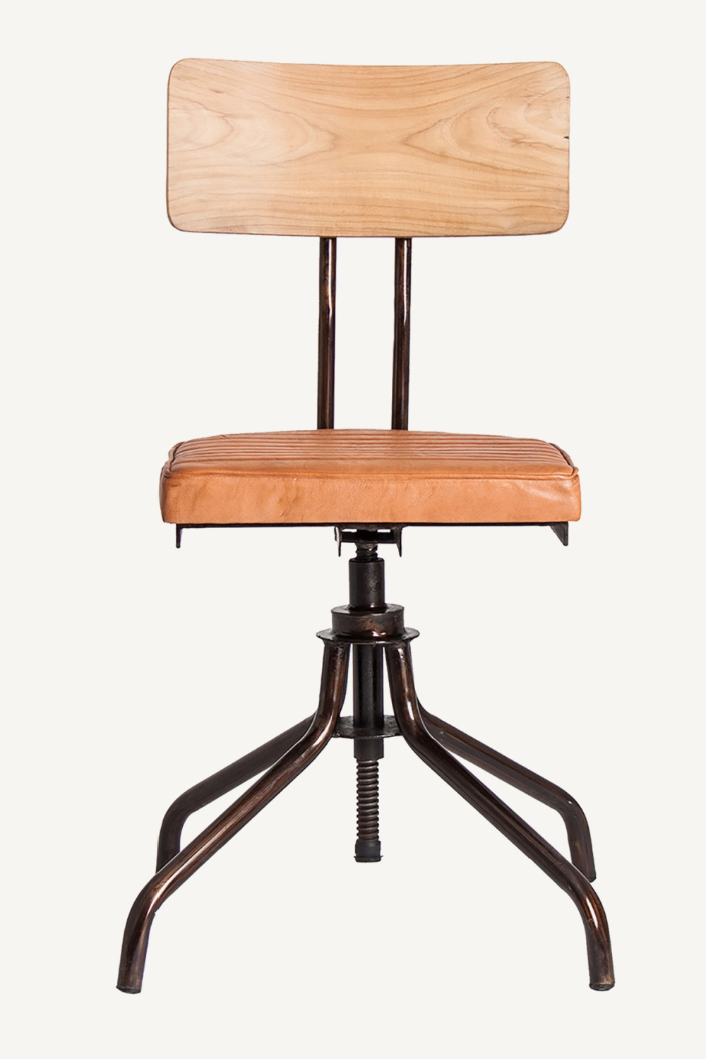 Brown Leather Swivel Chair (2) | Vical Home Stryi | Oroa.com