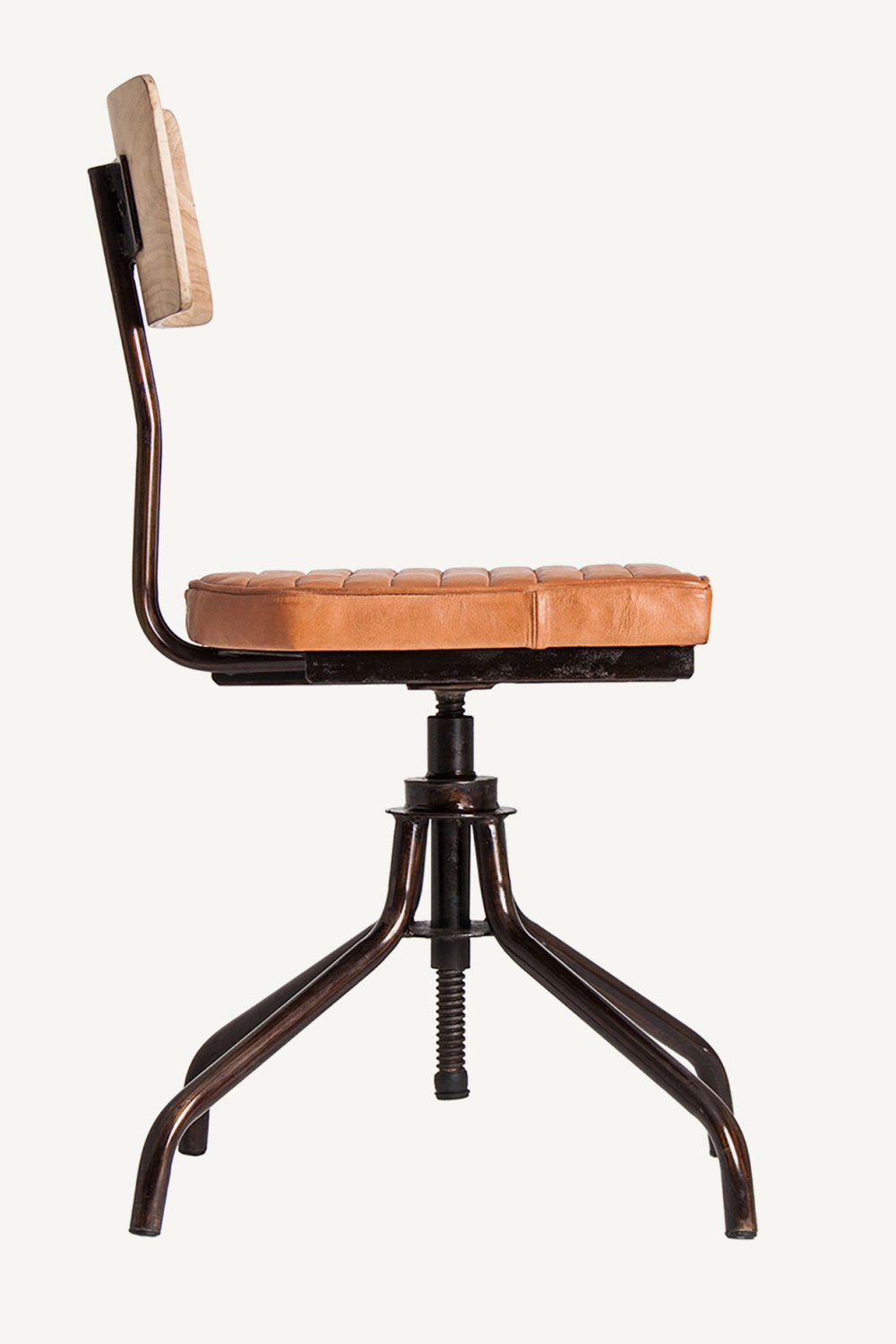 Brown Leather Swivel Chair (2) | Vical Home Stryi | Oroa.com